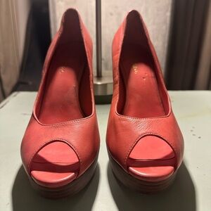 EUC Cole Haan NikeAIR Coral Pink Stiletto 4.5” Pump Heels - 7.5